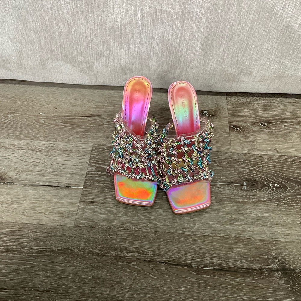 Elegant Pink and Silver Women's Heels